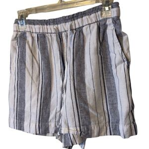 🌹GAP DRAWSTRING WAIST POCKET STRIPED SHORTS